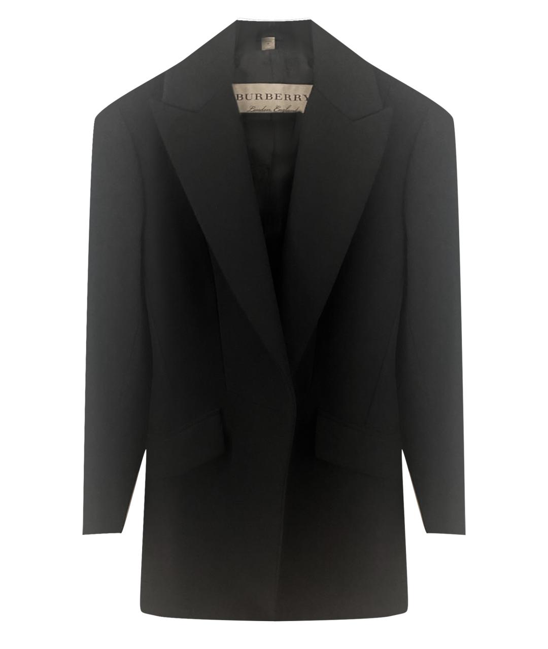 BURBERRY Черный шерстяной жакет/пиджак, фото 1