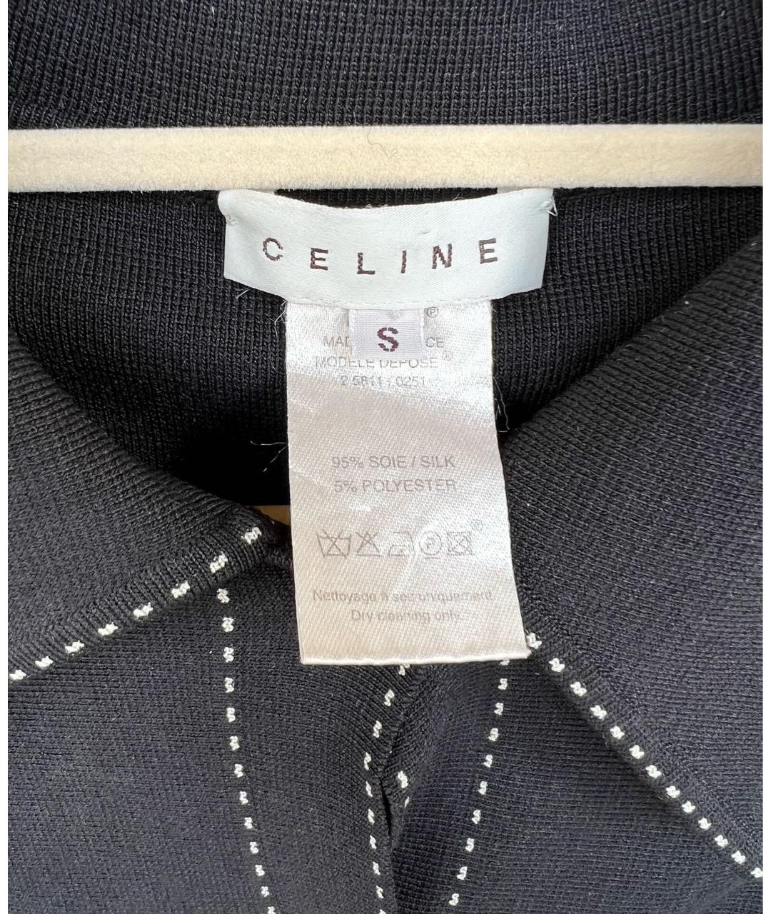 CELINE PRE-OWNED Черная шелковая рубашка, фото 4