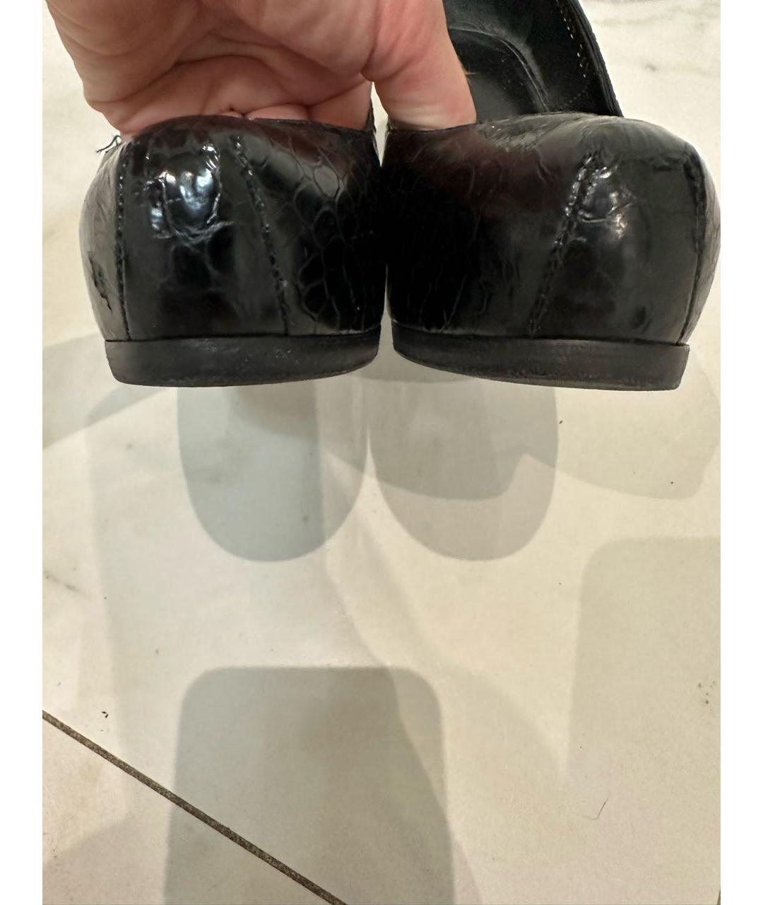 SAINT LAURENT Черные кожаные туфли, фото 5