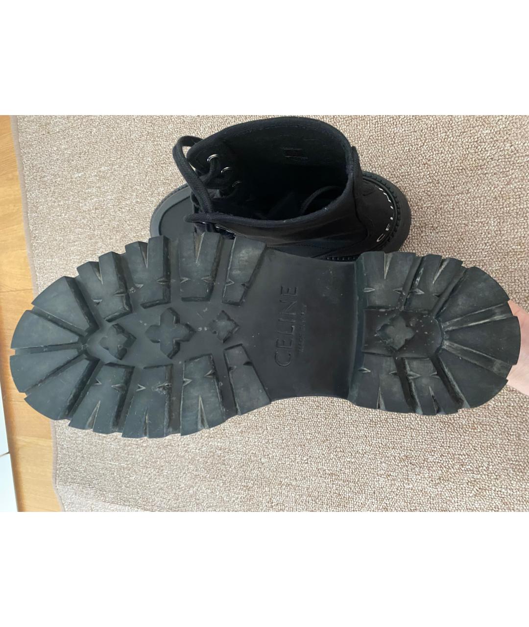 CELINE PRE-OWNED Черные текстильные ботинки, фото 6