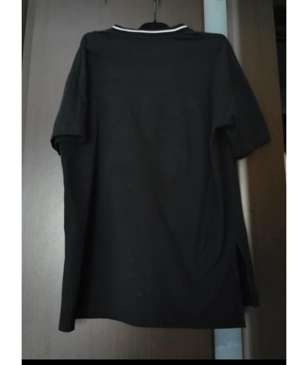 ERMANNO ERMANNO Черная хлопко-эластановая футболка, фото 2