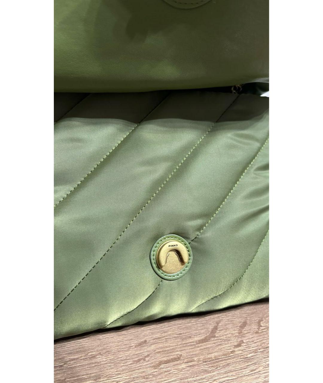 PINKO Зеленая тканевая сумка через плечо, фото 8