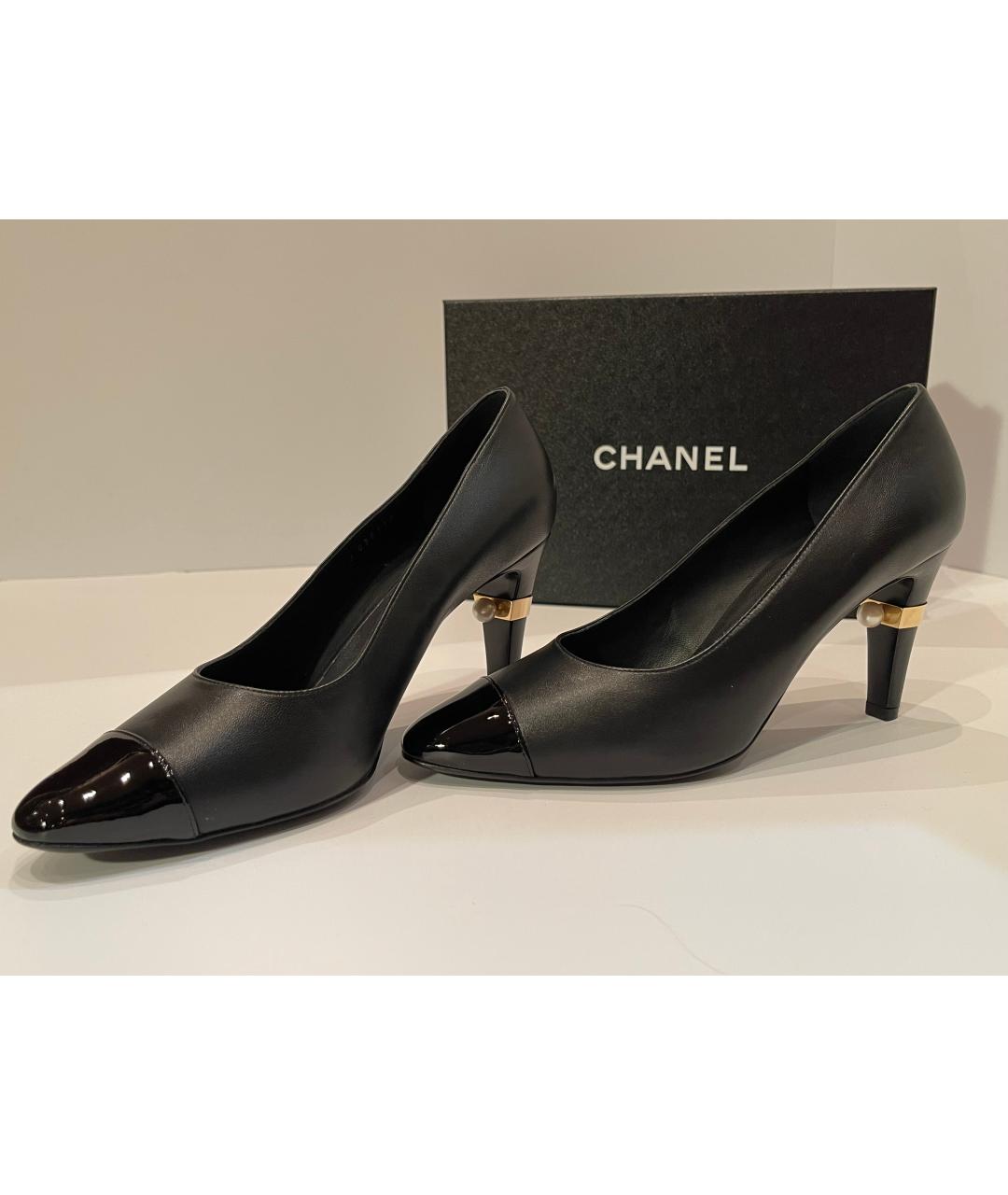 CHANEL Черные кожаные туфли, фото 8