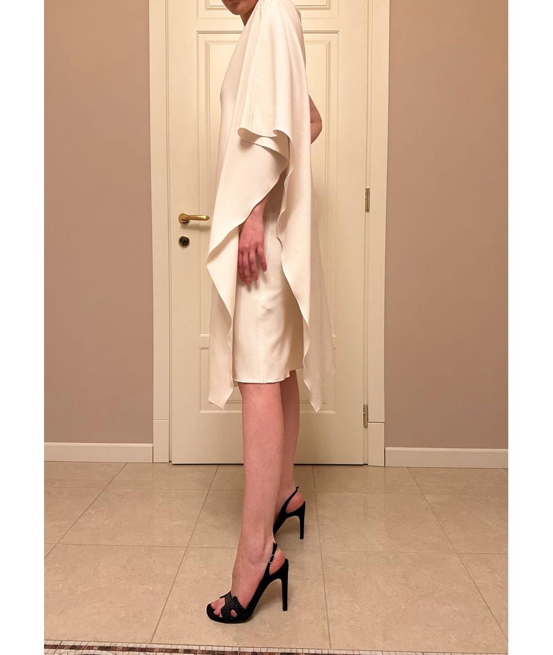 HERMES PRE-OWNED Белое шерстяное коктейльное платье, фото 2