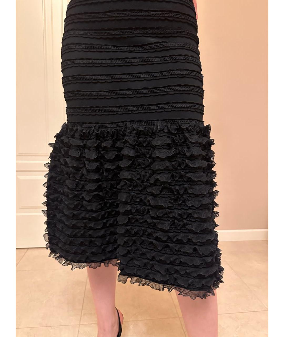 ALAIA Черное вискозное вечернее платье, фото 4