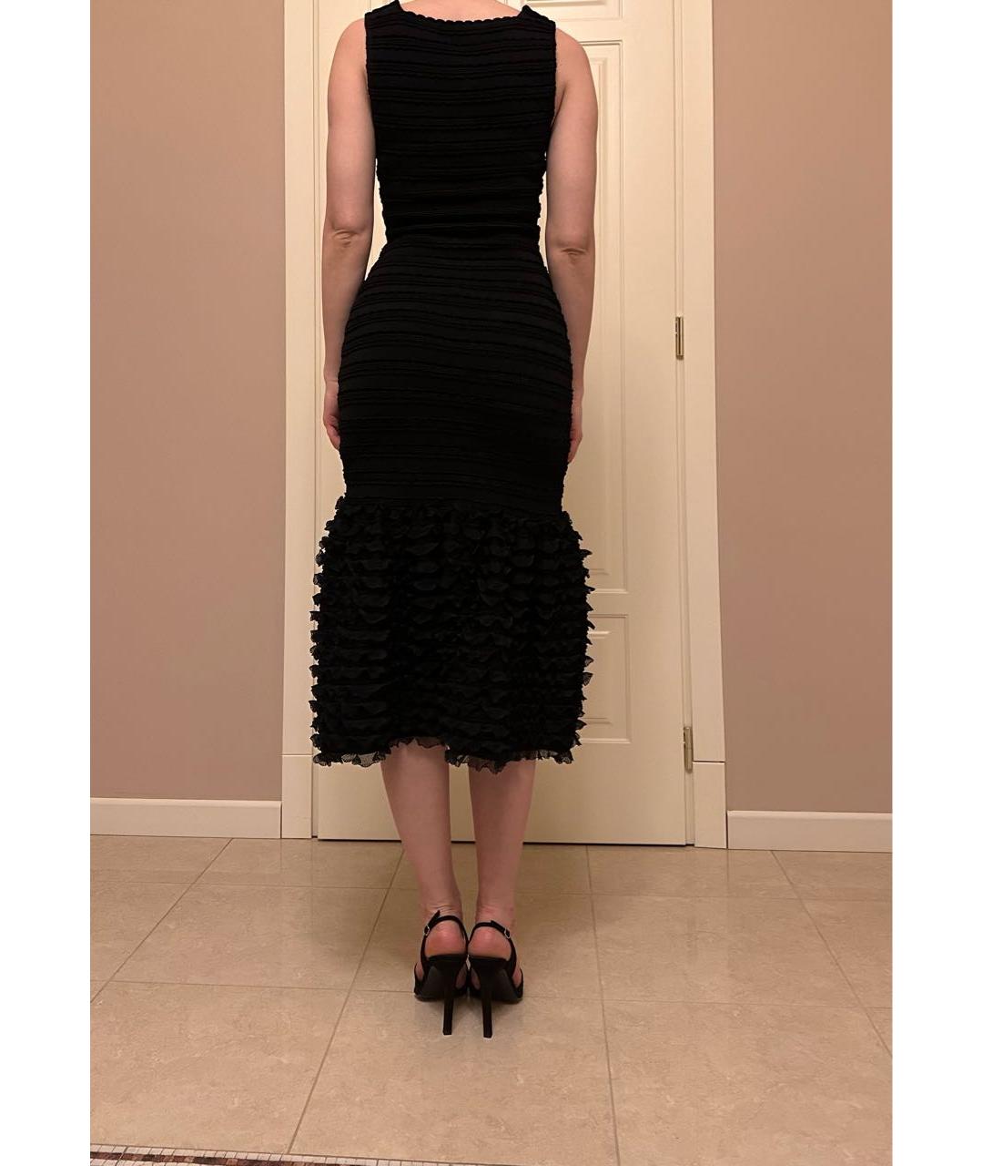 ALAIA Черное вискозное вечернее платье, фото 2