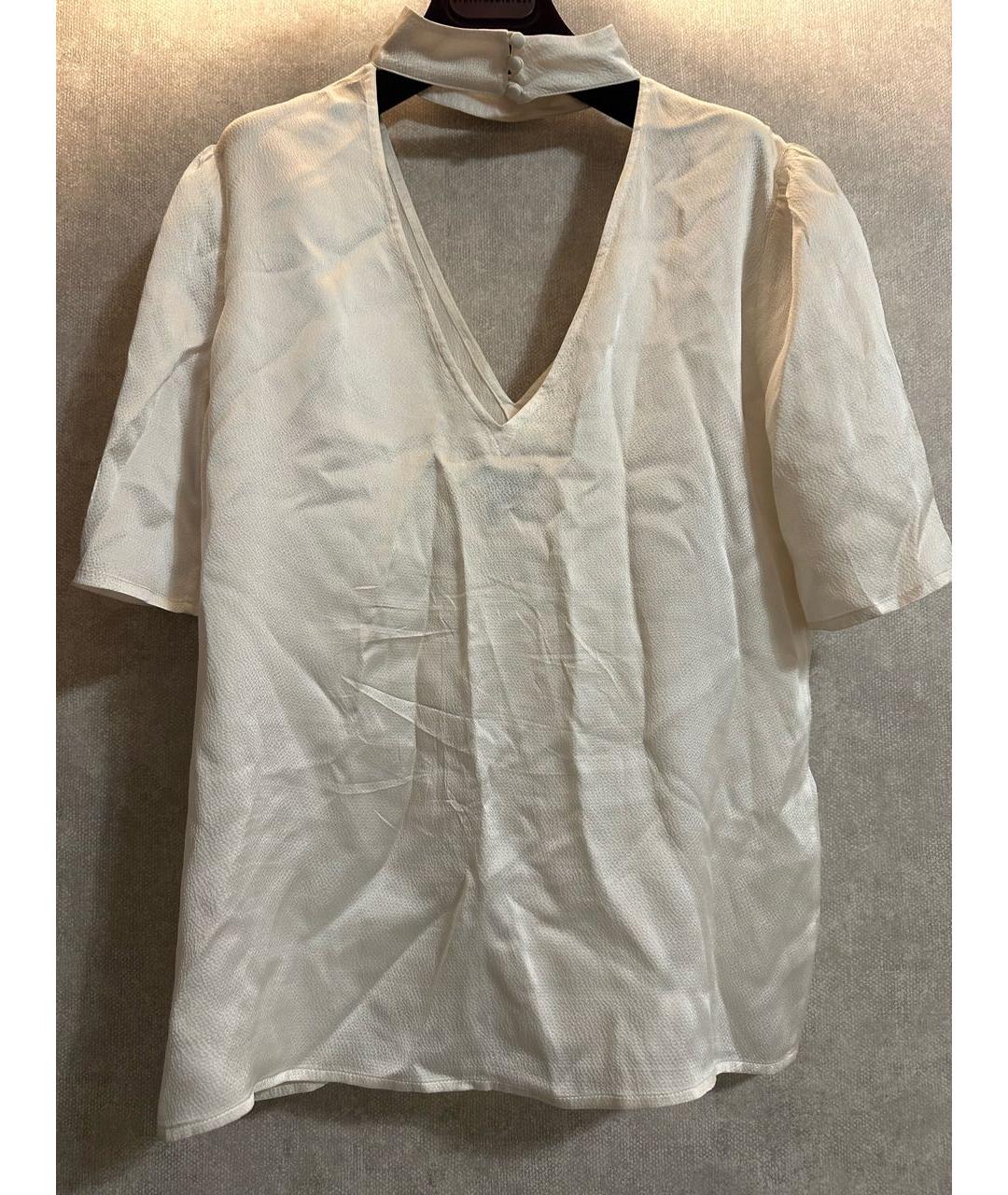 PAIGE Белая шелковая блузы, фото 2