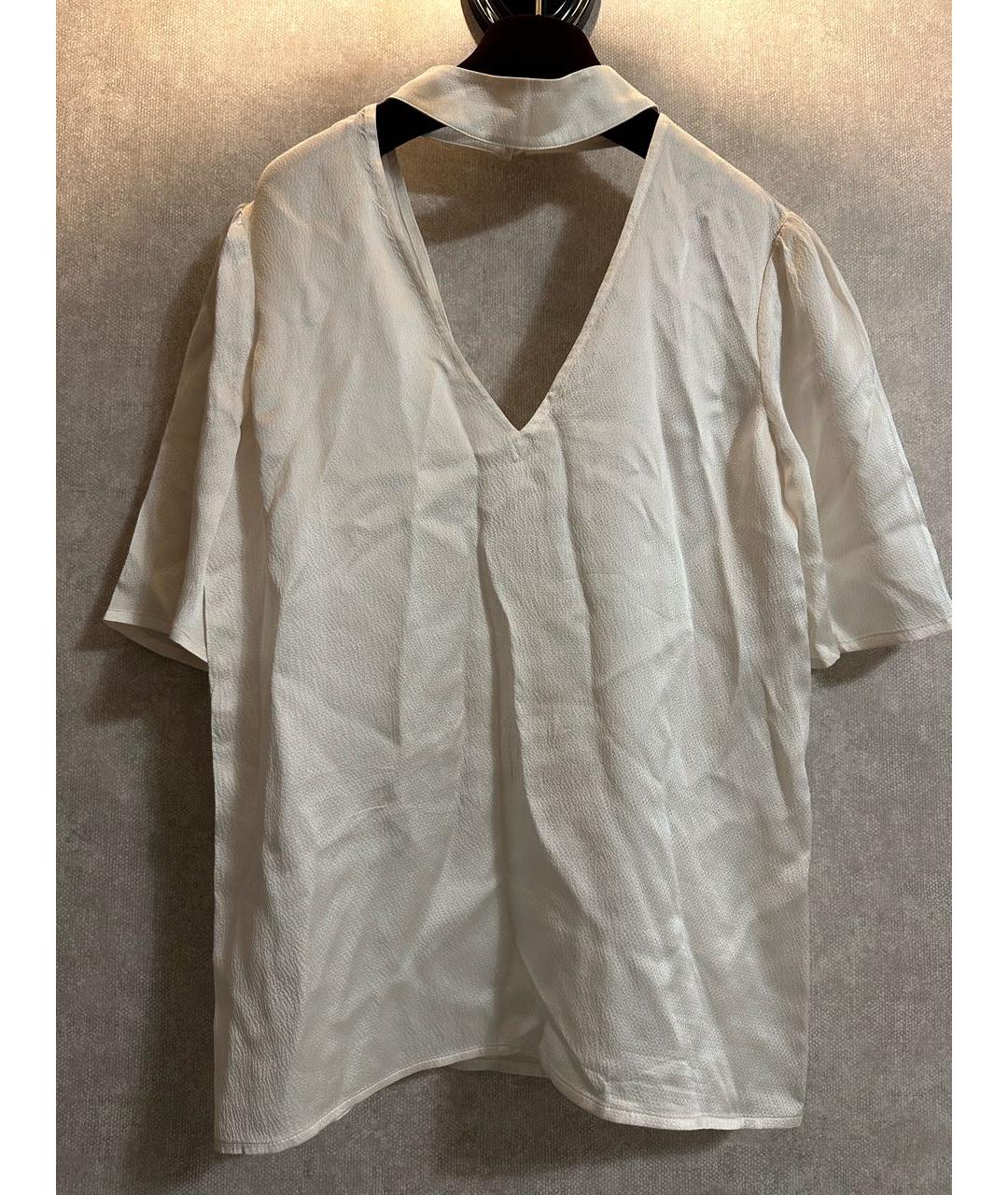 PAIGE Белая шелковая блузы, фото 4