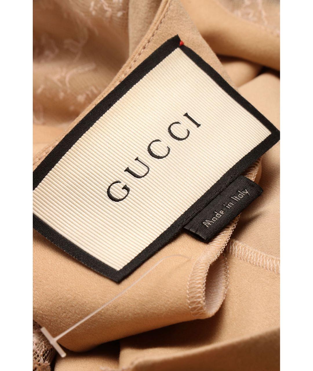 GUCCI Бежевое коктейльное платье, фото 3