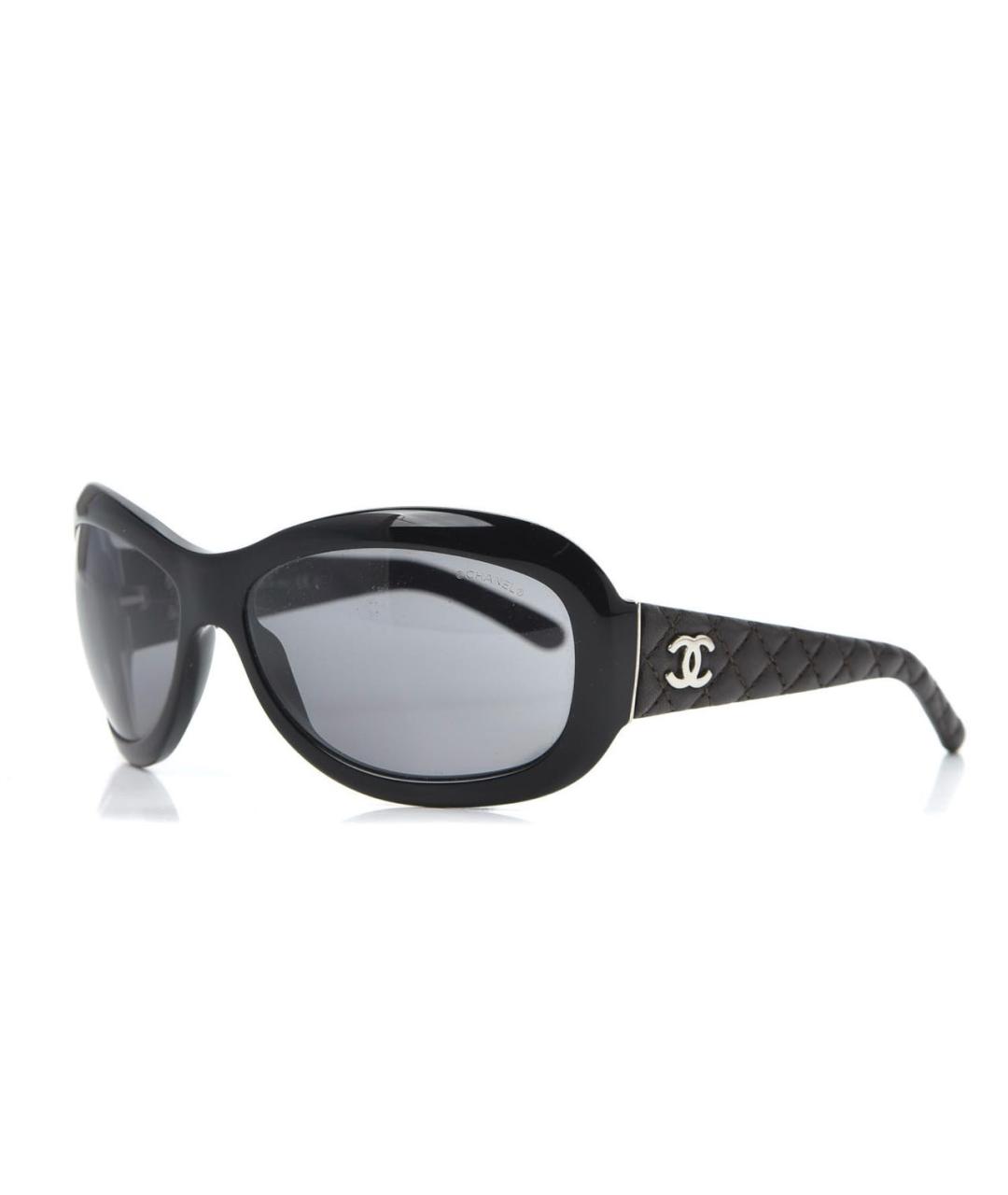 CHANEL PRE-OWNED Черные солнцезащитные очки, фото 4