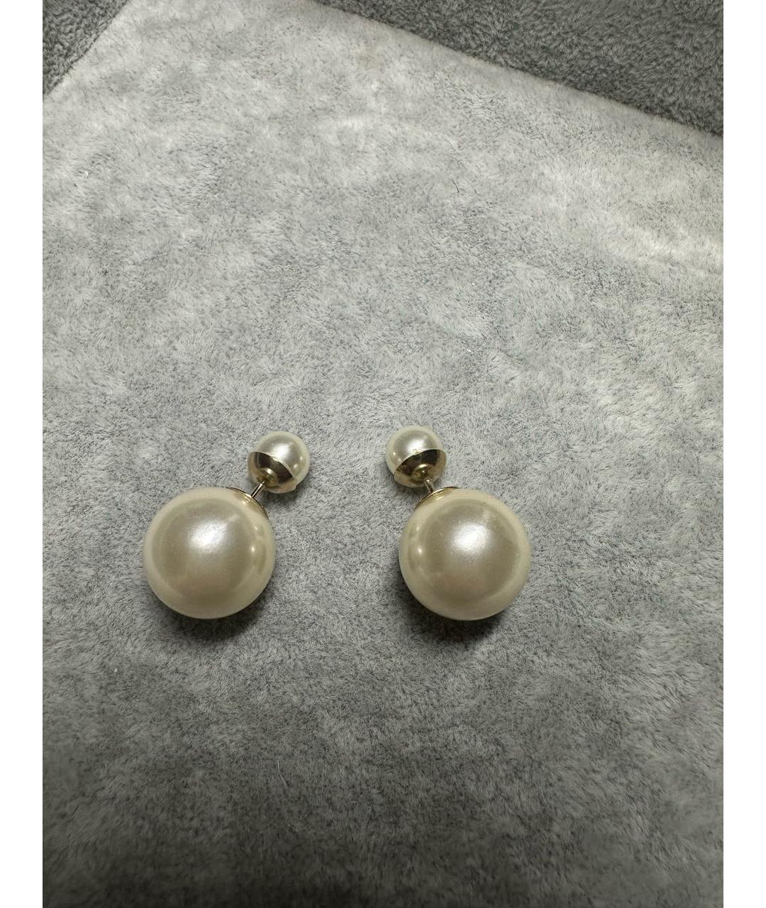 CHRISTIAN DIOR Белые жемчужные серьги, фото 2