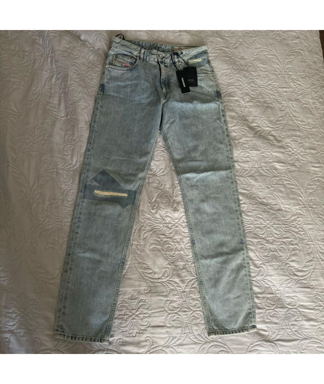 DIESEL Голубые хлопковые джинсы слим, фото 8
