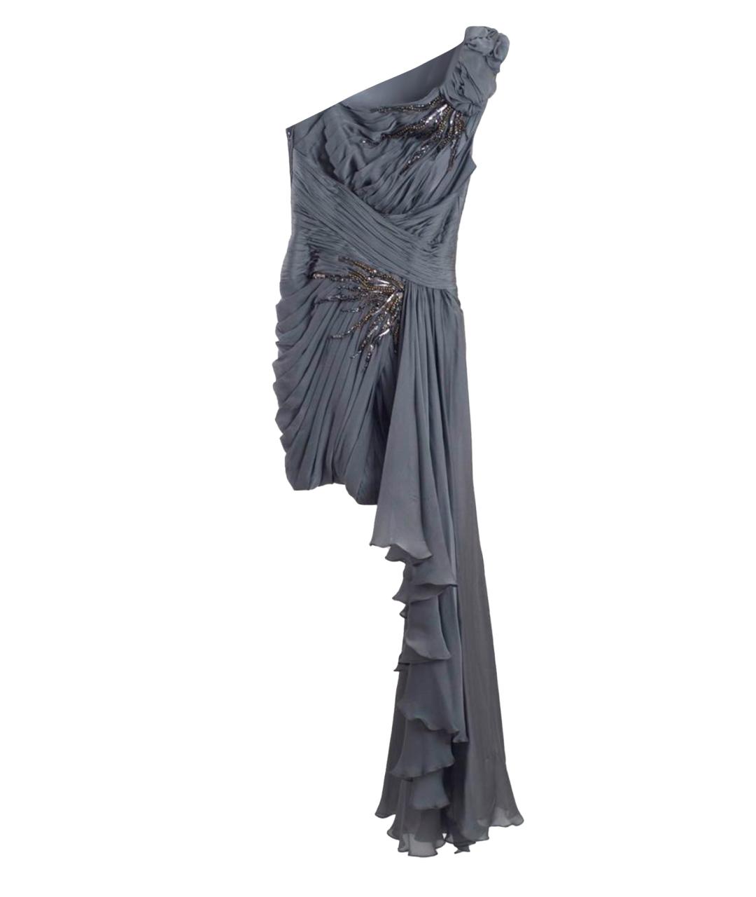 ZUHAIR MURAD Серое шелковое коктейльное платье, фото 1