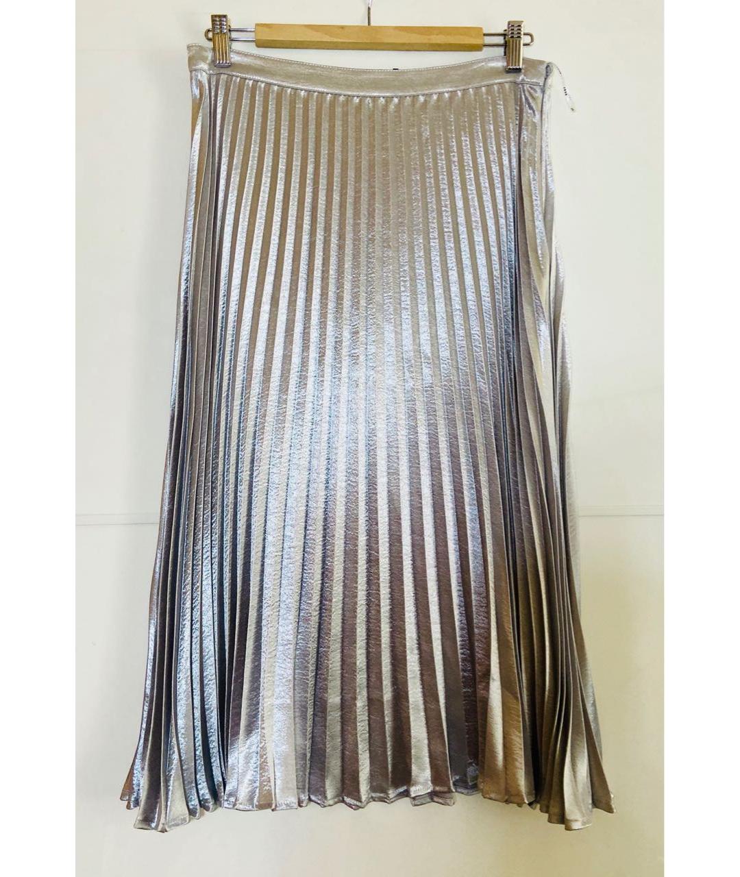DKNY Серебряная юбка миди, фото 5