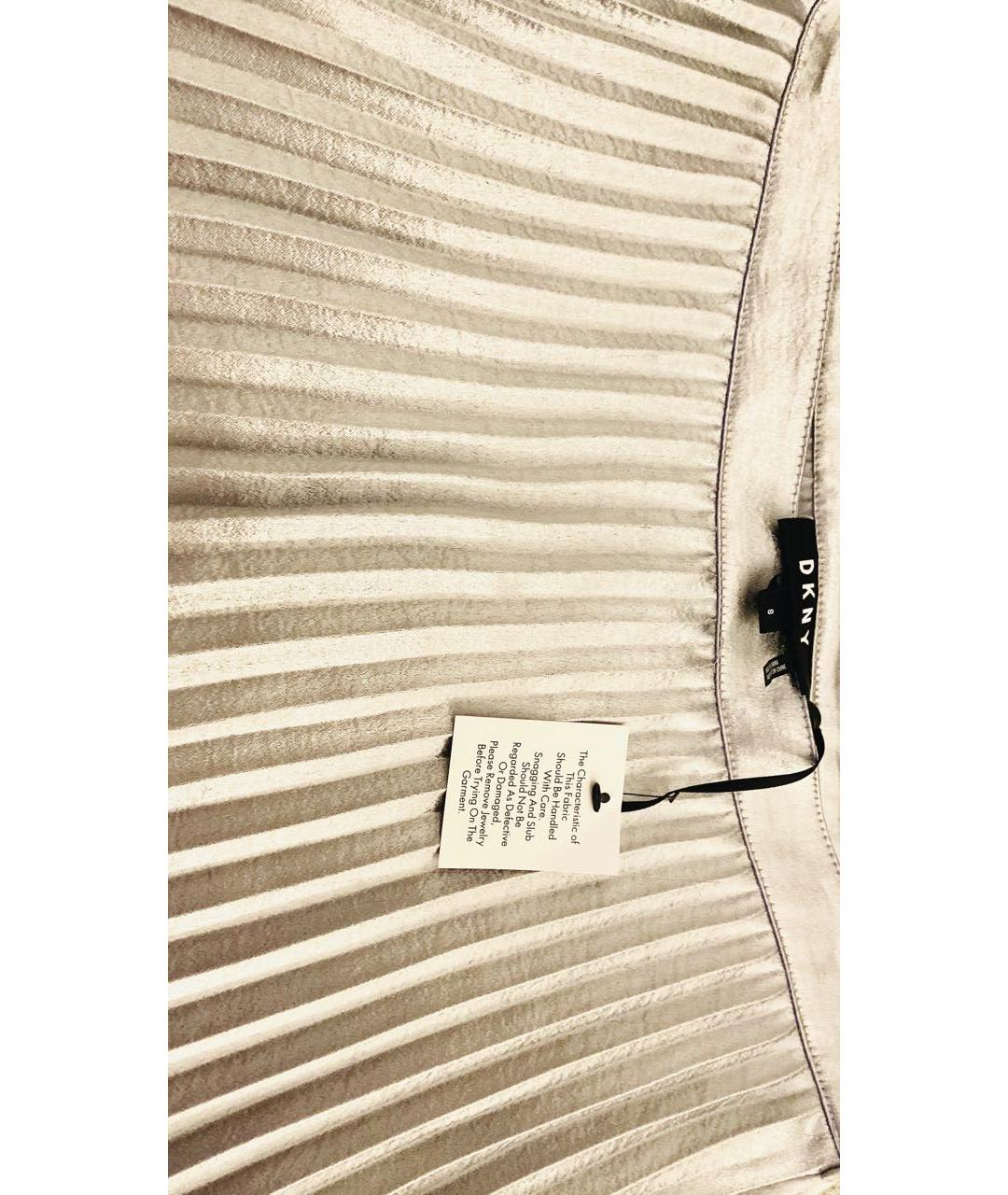 DKNY Серебряная юбка миди, фото 3