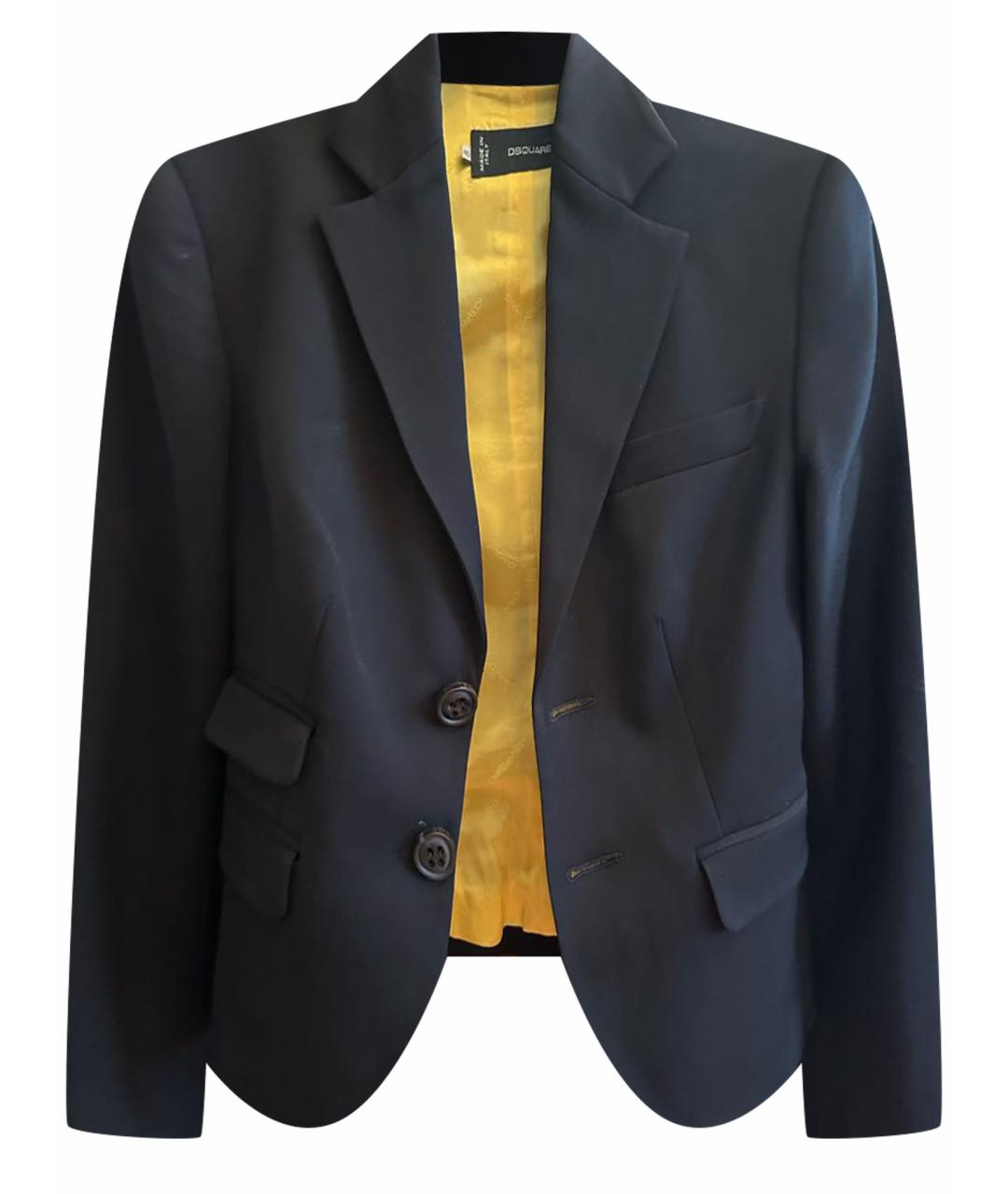 DSQUARED2 Черный шерстяной жакет/пиджак, фото 1