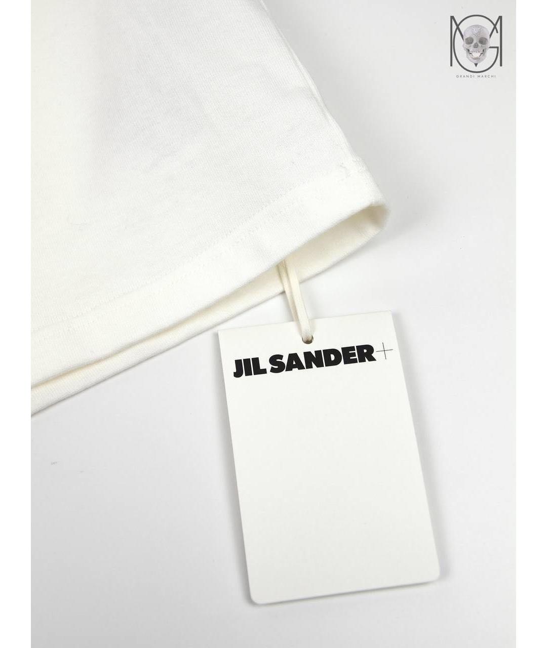 JIL SANDER Белая хлопковая футболка, фото 6