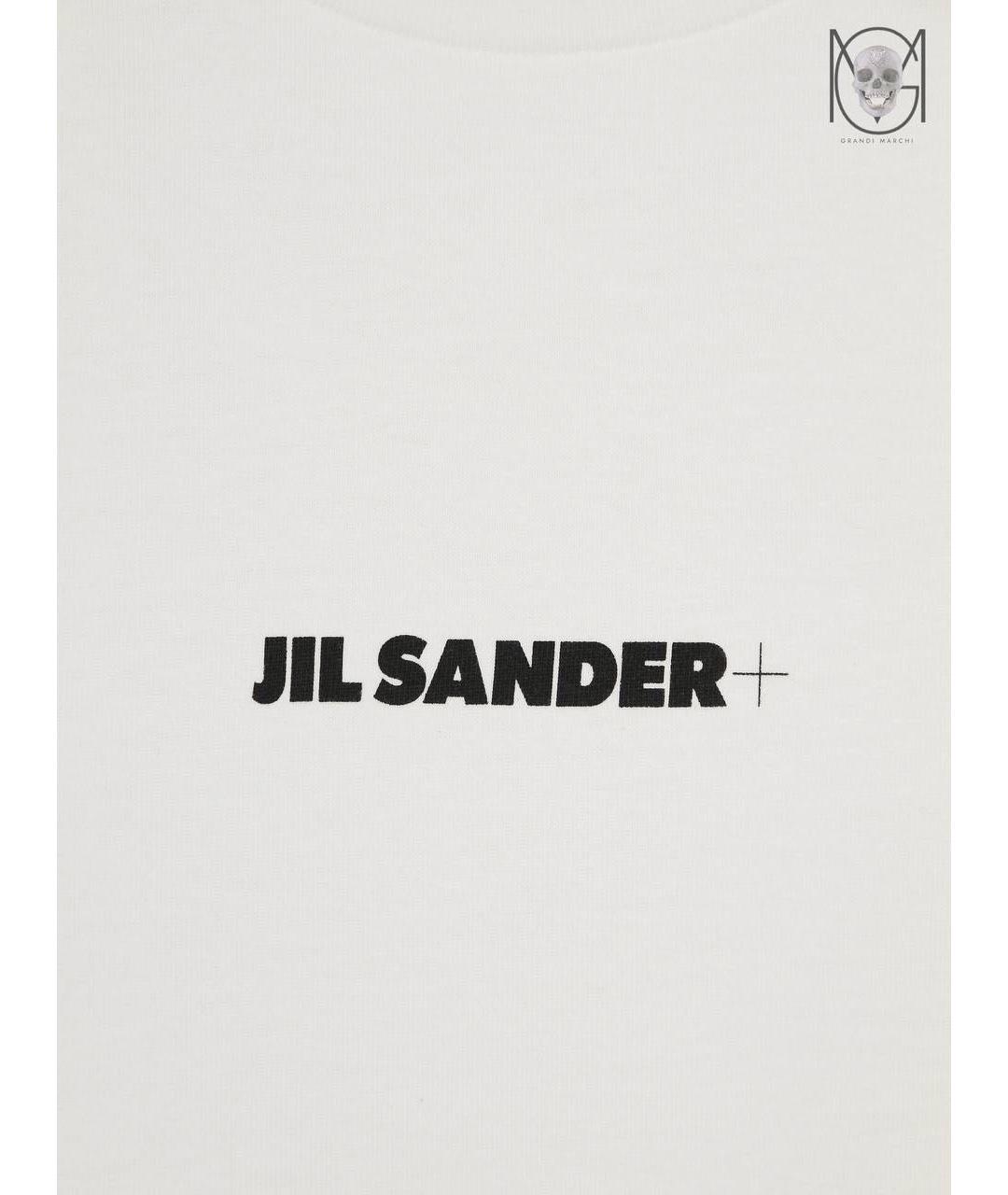 JIL SANDER Белая хлопковая футболка, фото 4