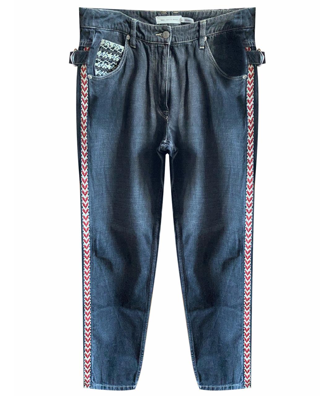 ISABEL MARANT ETOILE Антрацитовые хлопковые прямые джинсы, фото 1
