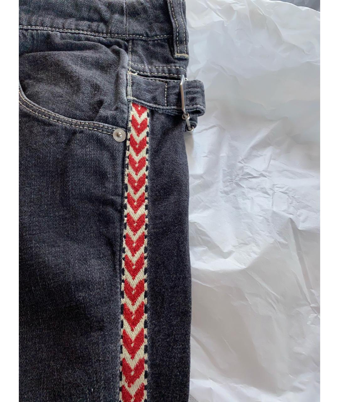 ISABEL MARANT ETOILE Антрацитовые хлопковые прямые джинсы, фото 8