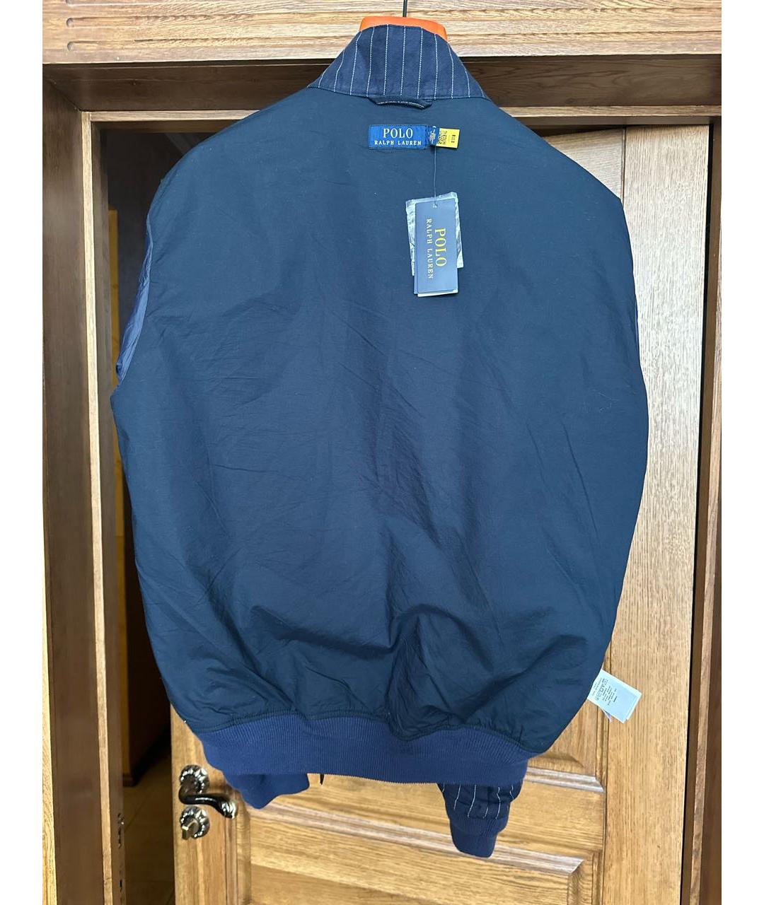 POLO RALPH LAUREN Темно-синяя льняная куртка, фото 3