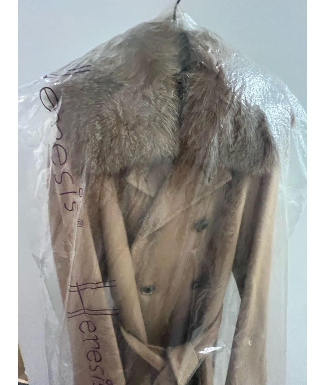 HERESIS Бежевое шерстяное пальто, фото 5
