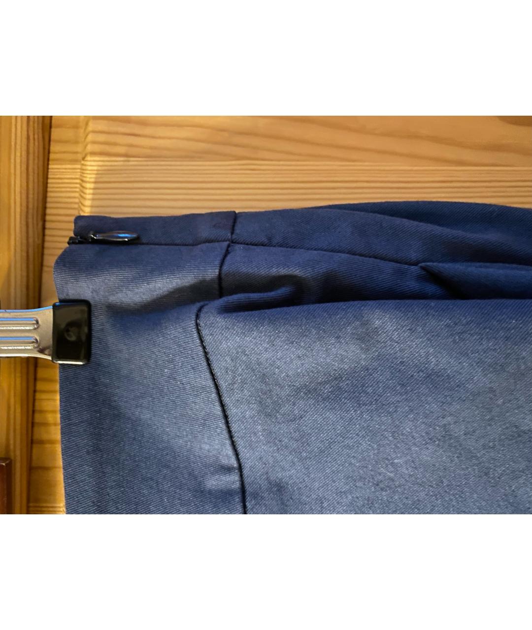 VIVIENNE WESTWOOD ANGLOMANIA Синяя хлопко-эластановая юбка миди, фото 9