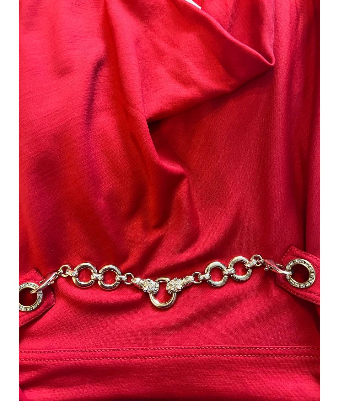 VDP Красное вискозное коктейльное платье, фото 8