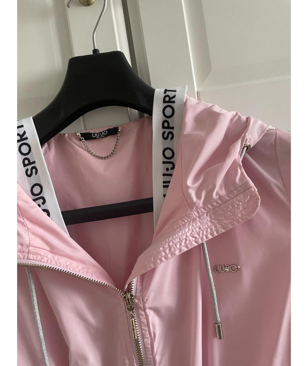 LIU JO Розовая полиэстеровая куртка, фото 4