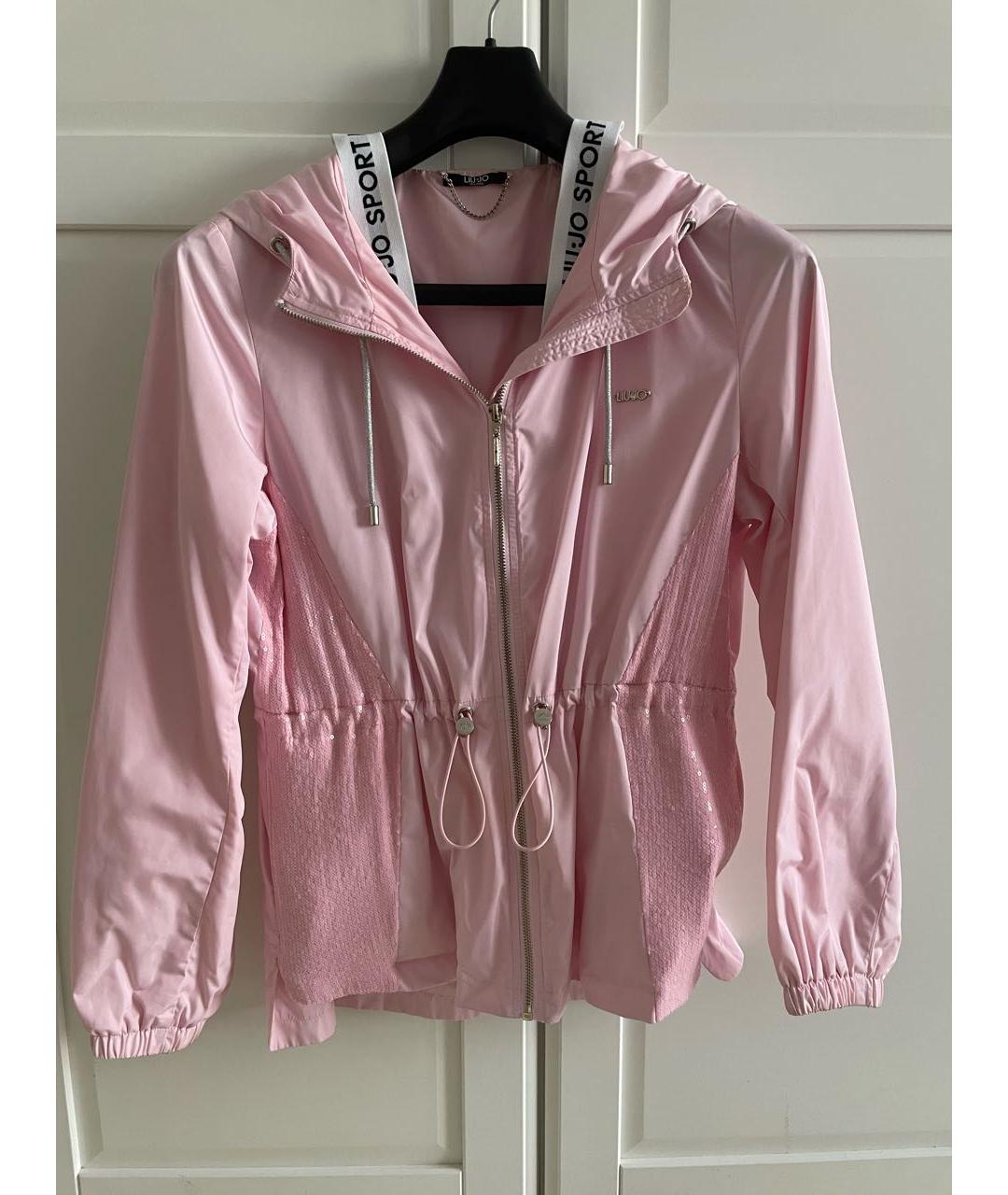 LIU JO Розовая полиэстеровая куртка, фото 6
