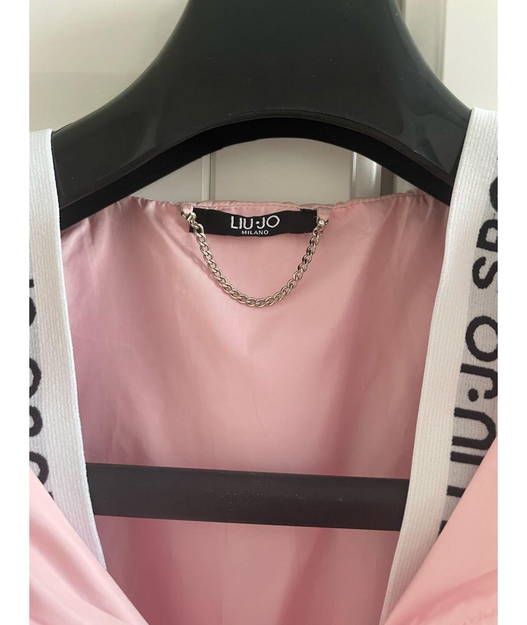 LIU JO Розовая полиэстеровая куртка, фото 3