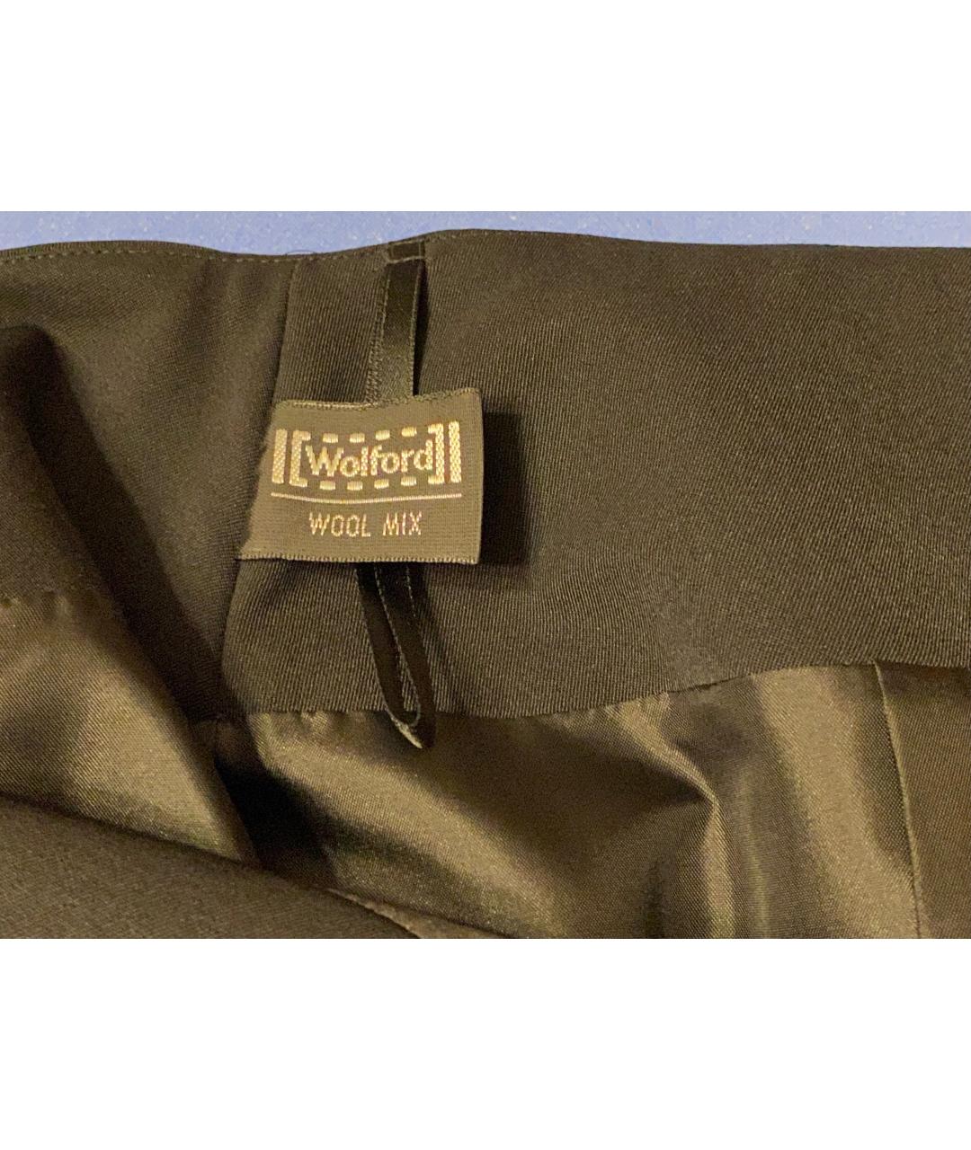 WOLFORD Антрацитовая полиэстеровая юбка мини, фото 9