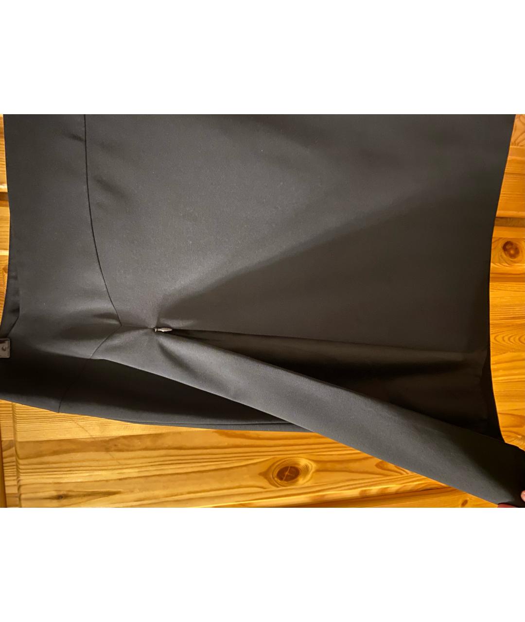 WOLFORD Антрацитовая полиэстеровая юбка мини, фото 5