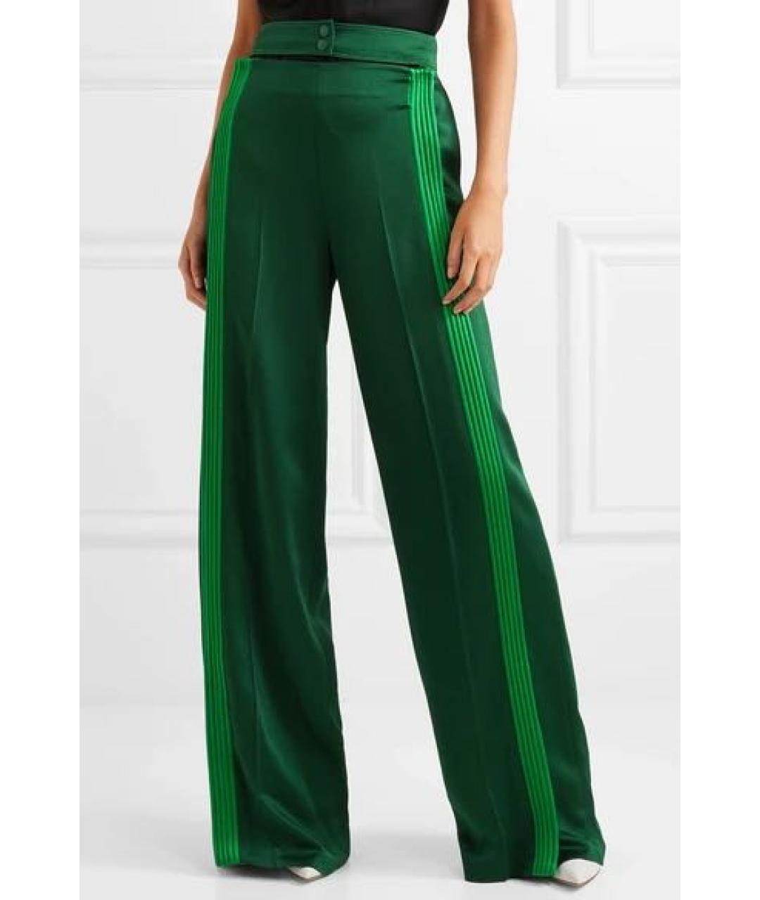 VALENTINO Зеленые шелковые брюки широкие, фото 2