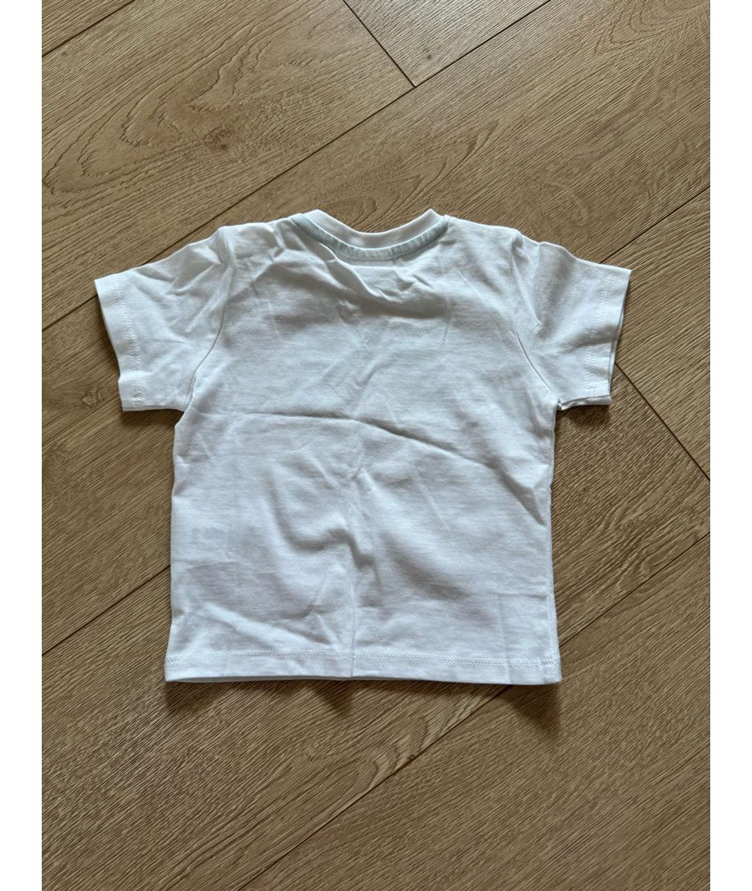 HUGO BOSS Белая хлопковая детская футболка, фото 2