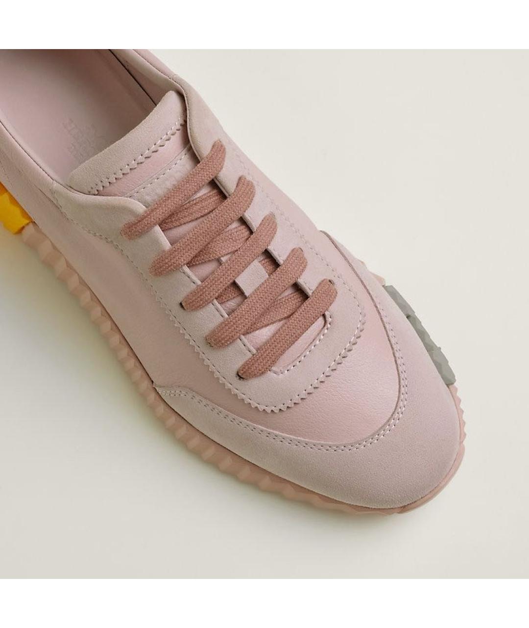 HERMES PRE-OWNED Розовые кожаные кроссовки, фото 5