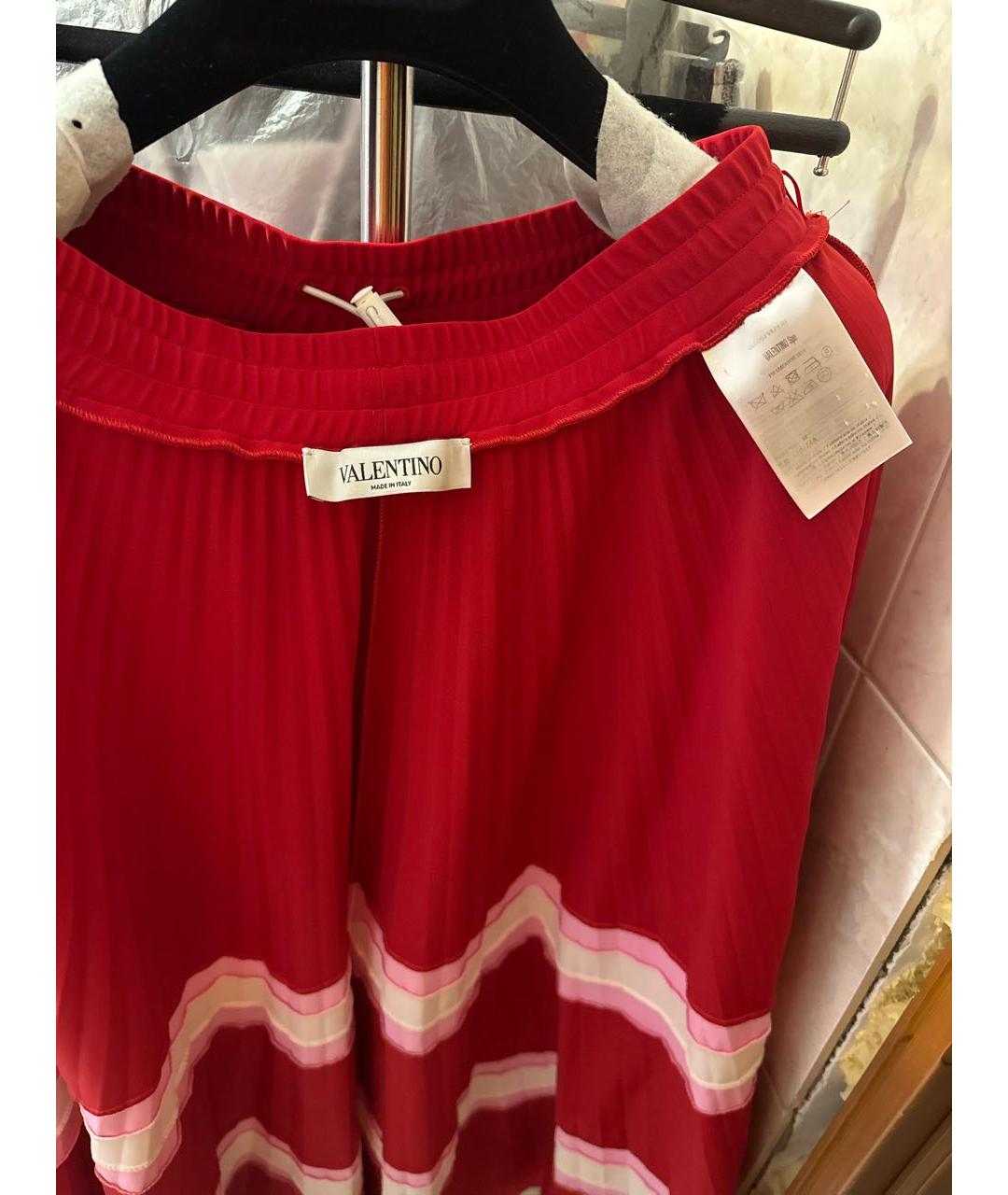 VALENTINO Красная полиамидовая юбка миди, фото 3