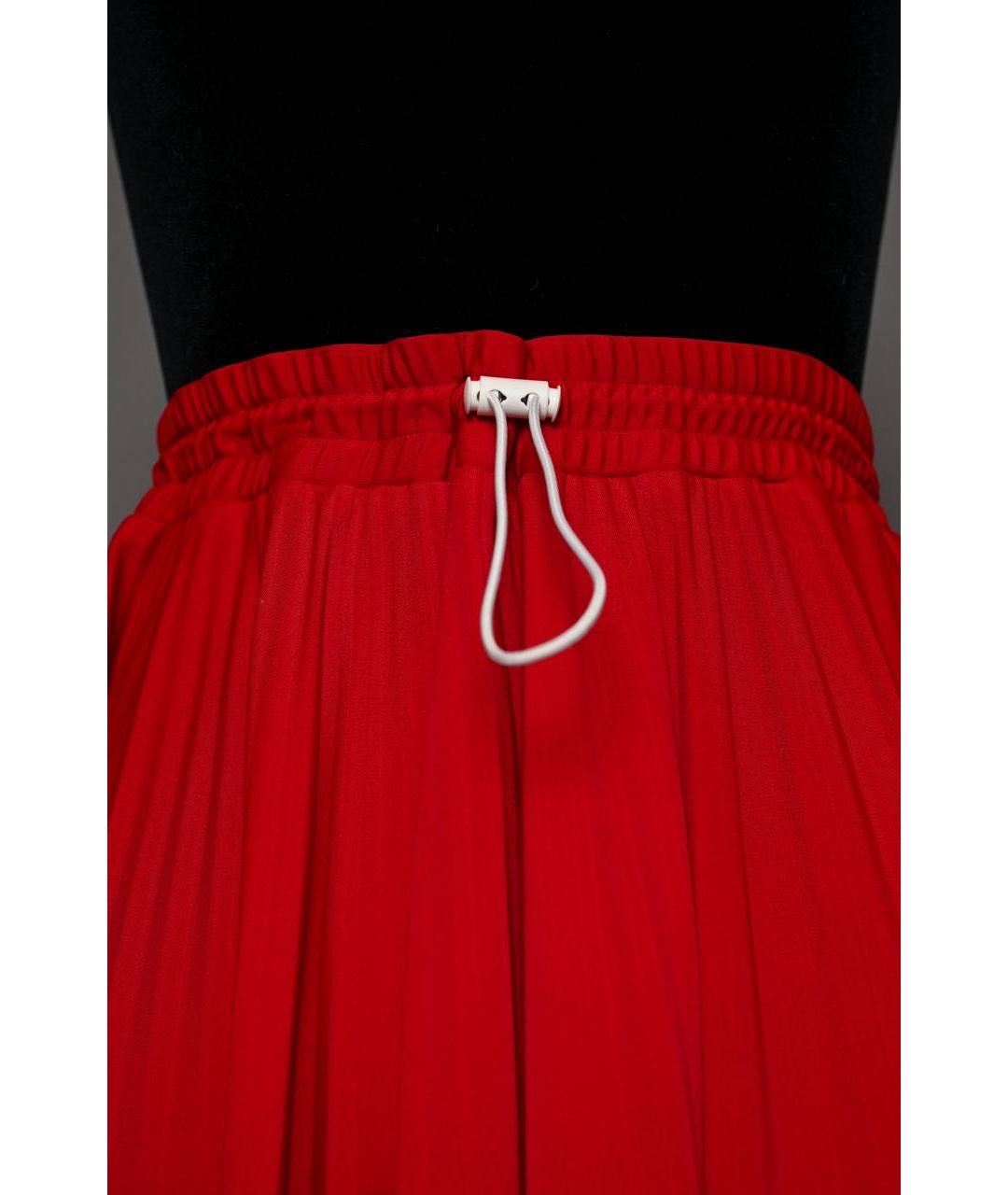 VALENTINO Красная полиамидовая юбка миди, фото 2