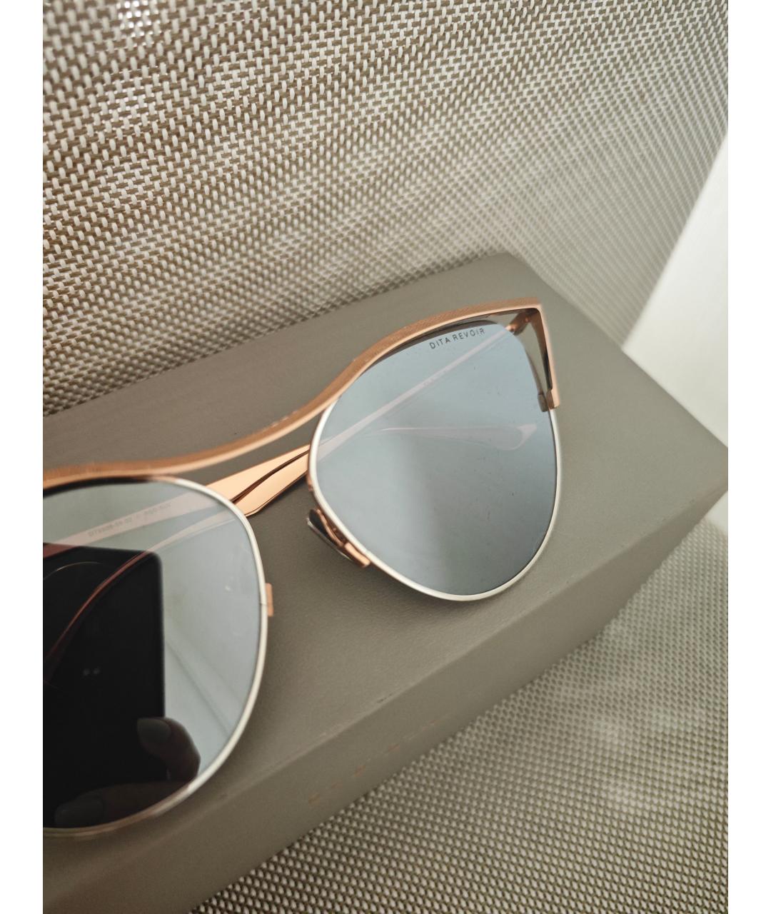 DITA Серебряные металлические солнцезащитные очки, фото 7