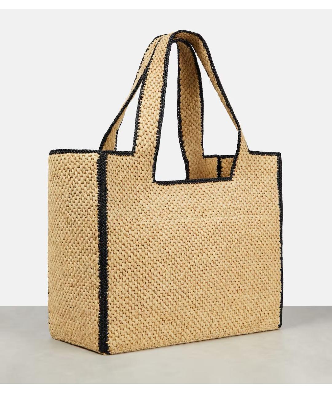 LOEWE Бежевая пелетеная сумка тоут, фото 2