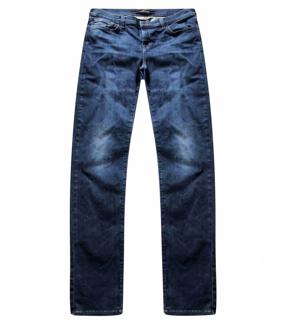 JBRAND Темно-синие хлопко-эластановые прямые джинсы, фото 1