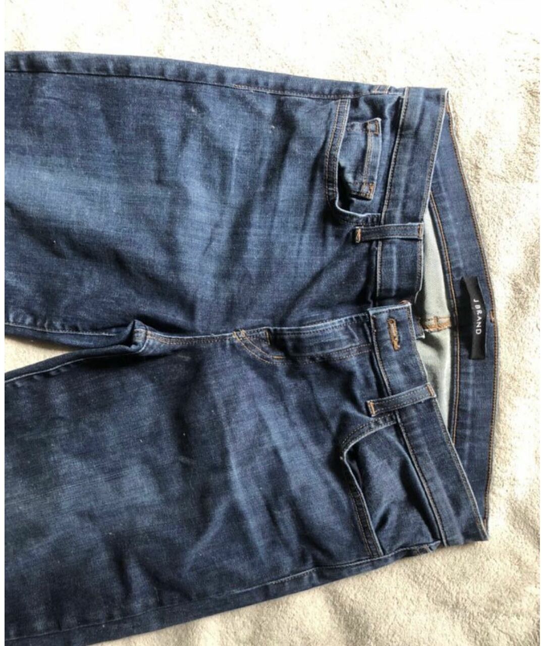 JBRAND Темно-синие хлопко-эластановые прямые джинсы, фото 3
