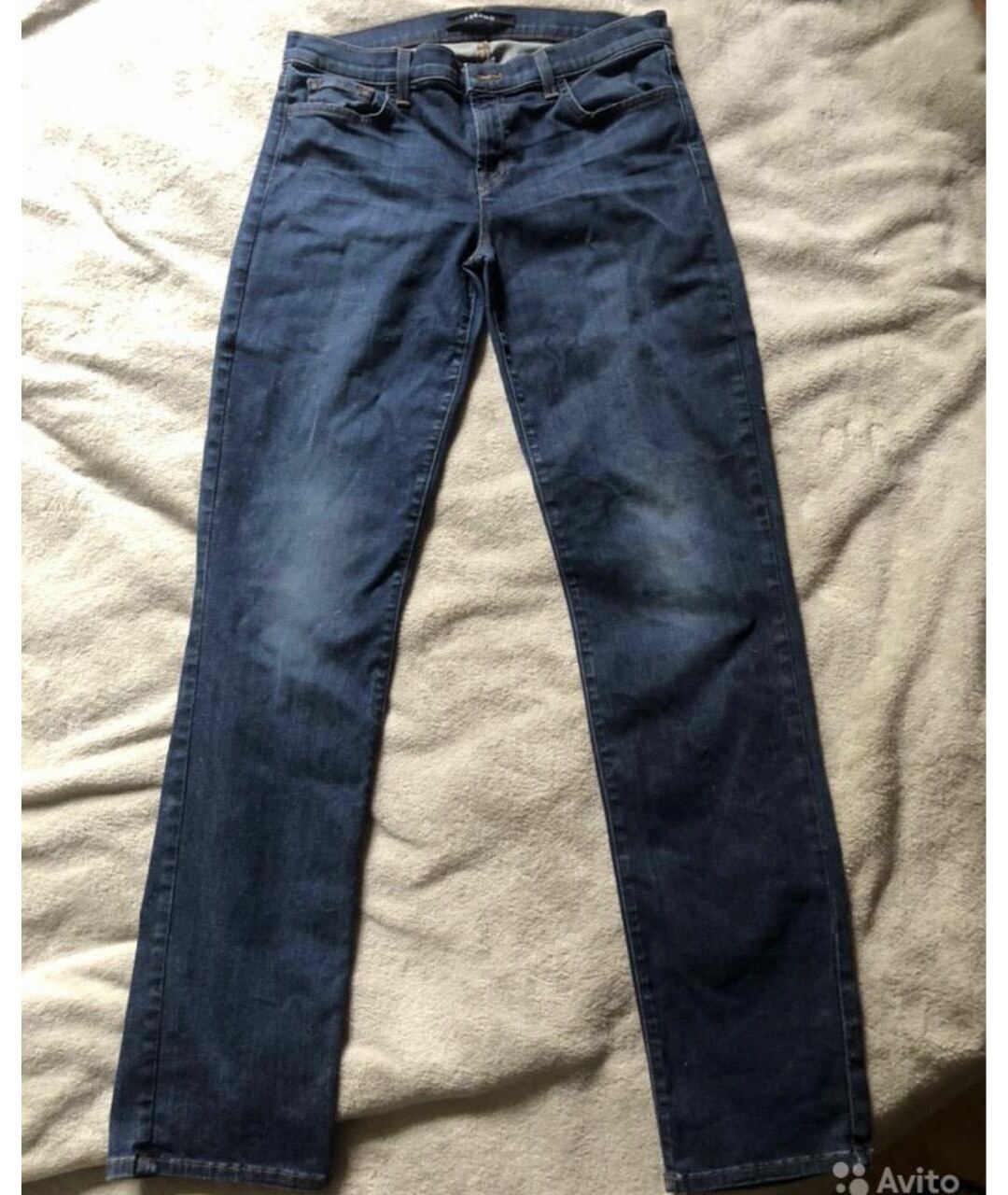 JBRAND Темно-синие хлопко-эластановые прямые джинсы, фото 8
