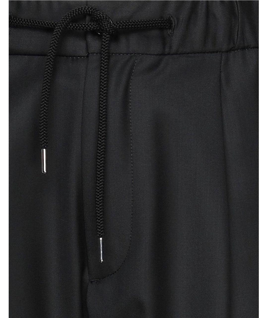 GIORGIO ARMANI Черные шерстяные повседневные брюки, фото 3