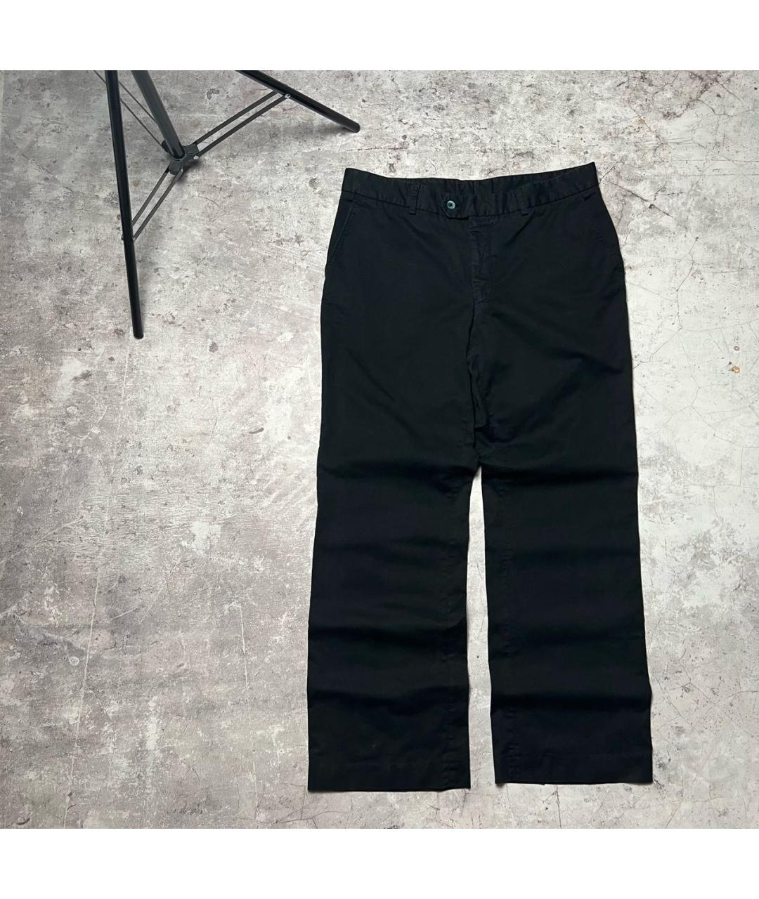 BURBERRY Черные хлопковые брюки чинос, фото 9