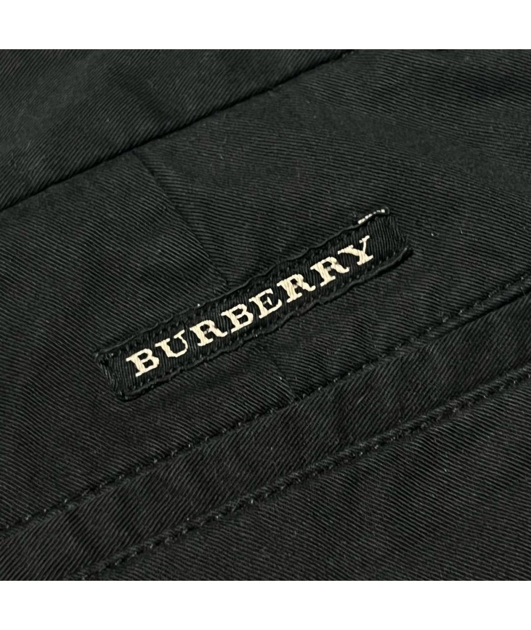 BURBERRY Черные хлопковые брюки чинос, фото 6