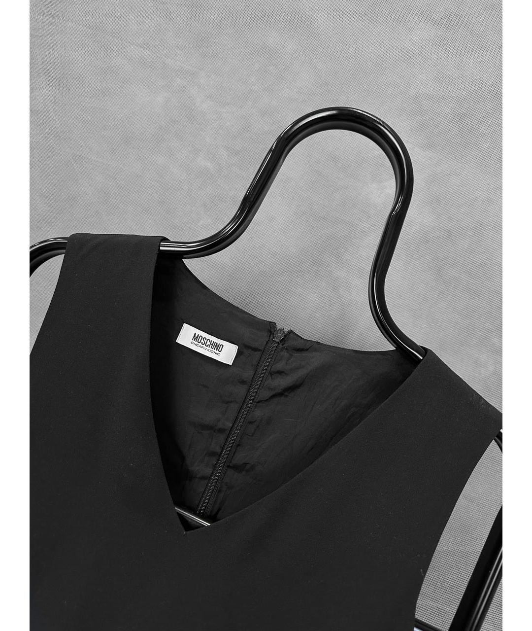 MOSCHINO Черное полиэстеровое повседневное платье, фото 3