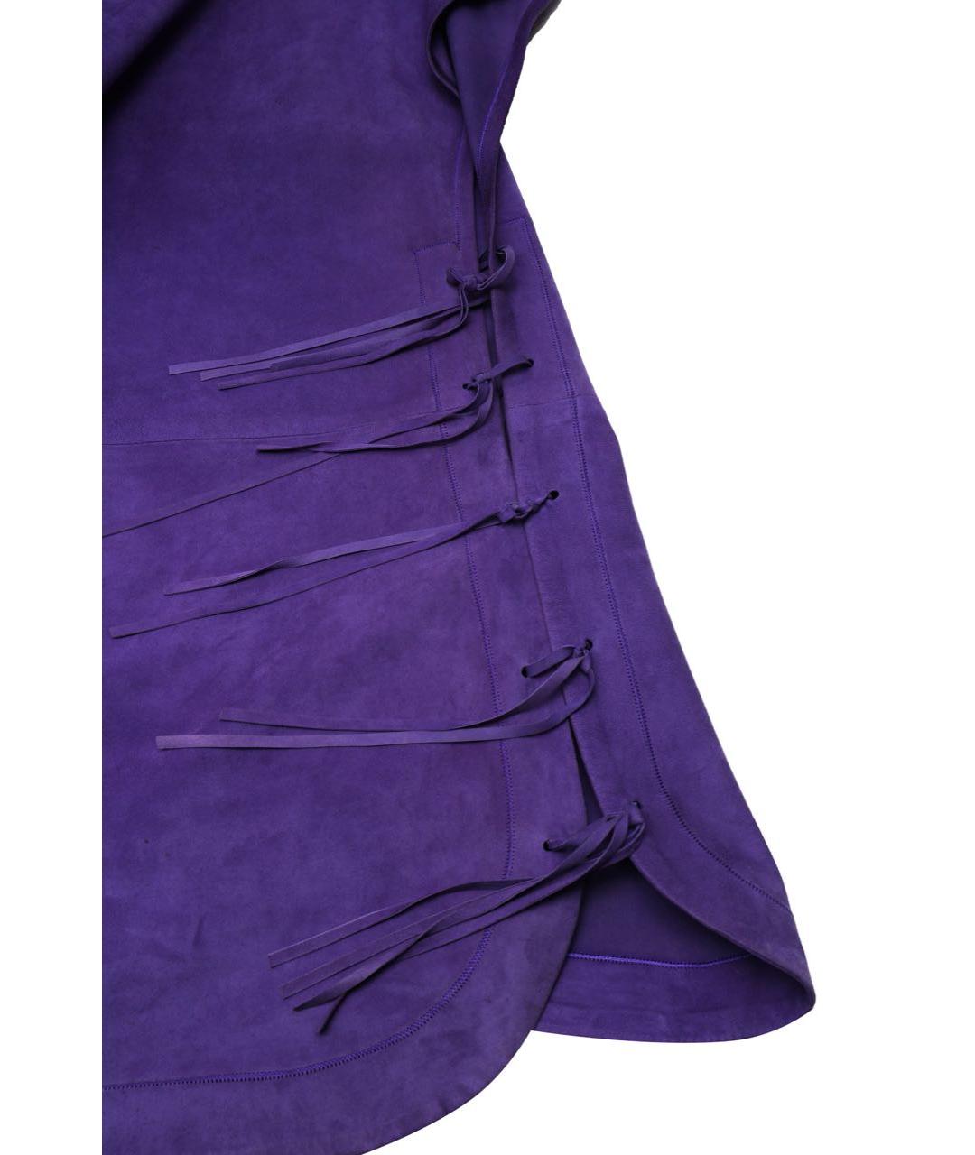 YVES SALOMON Фиолетовая замшевая блузы, фото 5