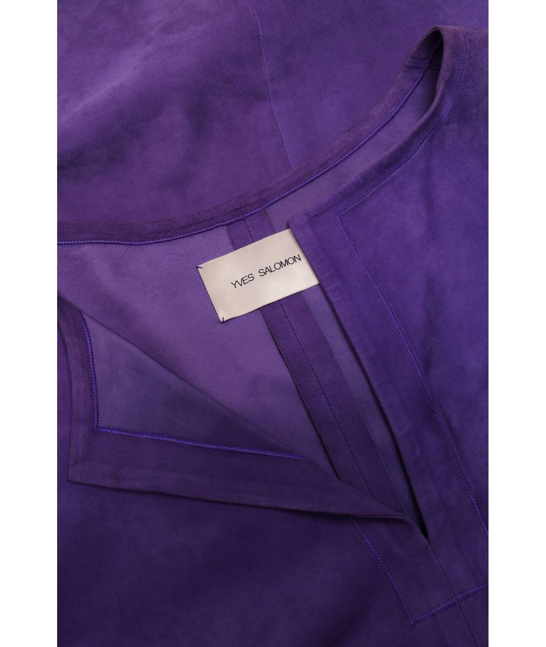 YVES SALOMON Фиолетовая замшевая блузы, фото 4