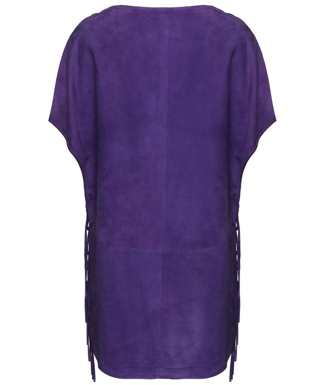 YVES SALOMON Фиолетовая замшевая блузы, фото 2